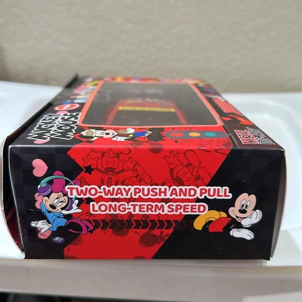 Mickey Mouse Red Metal Die-Cast  Two Way Push & Pull Toy Car